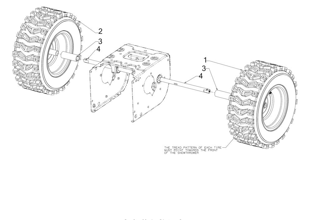 Wheels Diagram and Parts List for 3X34-INCHPRO (31AH8ESV710)(2017) Cub Cadet Snow Blower